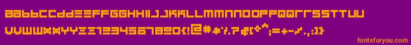 BinboldRegular Font – Orange Fonts on Purple Background