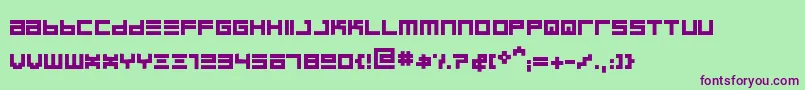 BinboldRegular-fontti – violetit fontit vihreällä taustalla