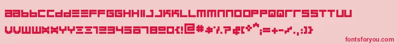 BinboldRegular Font – Red Fonts on Pink Background