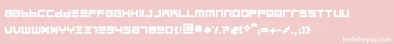 Fonte BinboldRegular – fontes brancas em um fundo rosa
