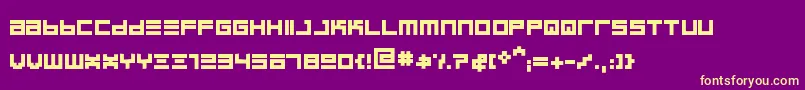 BinboldRegular Font – Yellow Fonts on Purple Background