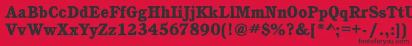 CalgaryHeavyRegular Font – Black Fonts on Red Background