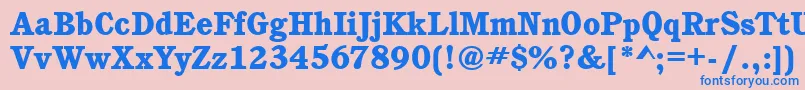 CalgaryHeavyRegular Font – Blue Fonts on Pink Background