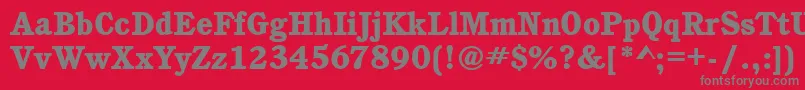CalgaryHeavyRegular Font – Gray Fonts on Red Background