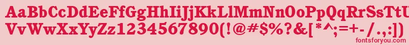 CalgaryHeavyRegular-Schriftart – Rote Schriften auf rosa Hintergrund