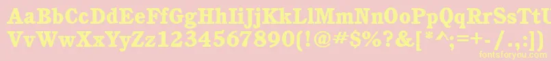 CalgaryHeavyRegular Font – Yellow Fonts on Pink Background