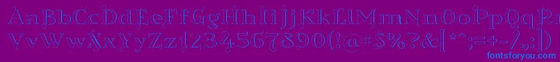 Sortefaxs01 Font – Blue Fonts on Purple Background