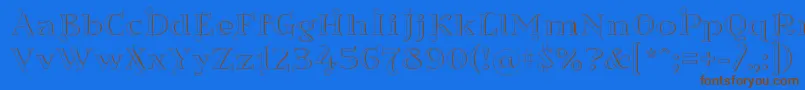 Sortefaxs01 Font – Brown Fonts on Blue Background