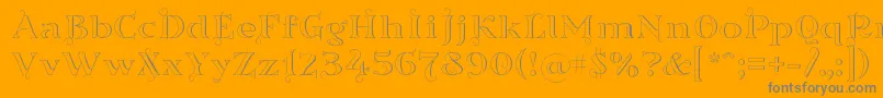 Sortefaxs01 Font – Gray Fonts on Orange Background