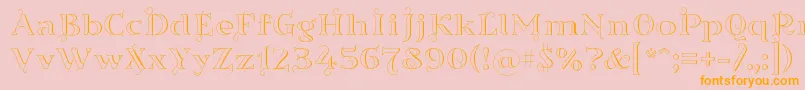 Sortefaxs01 Font – Orange Fonts on Pink Background