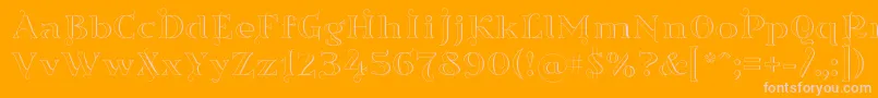 Sortefaxs01 Font – Pink Fonts on Orange Background