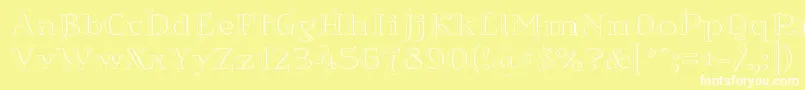 Sortefaxs01 Font – White Fonts on Yellow Background