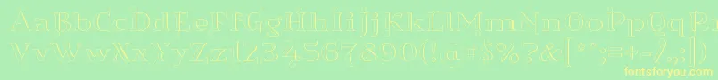 Sortefaxs01 Font – Yellow Fonts on Green Background