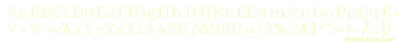 Czcionka Sortefaxs01 – żółte czcionki