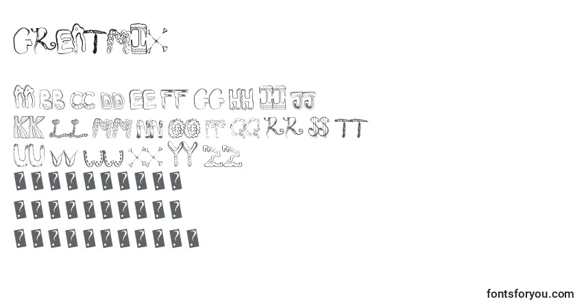 Schriftart Greatmix – Alphabet, Zahlen, spezielle Symbole
