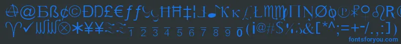 fuente Xcryptv2l – Fuentes Azules Sobre Fondo Negro