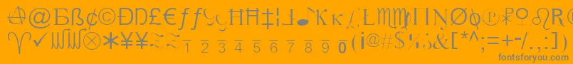 フォントXcryptv2l – オレンジの背景に灰色の文字