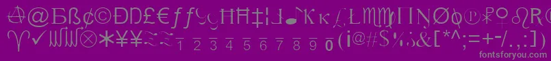 Xcryptv2l Font – Gray Fonts on Purple Background