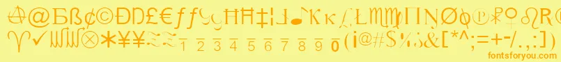 Xcryptv2l Font – Orange Fonts on Yellow Background