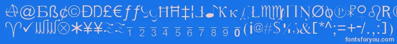 Xcryptv2l Font – Pink Fonts on Blue Background