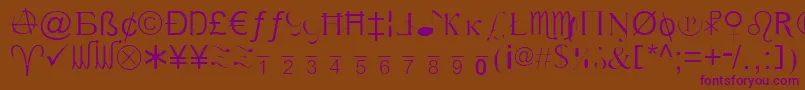 Xcryptv2l Font – Purple Fonts on Brown Background