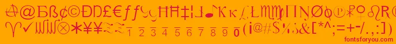 Xcryptv2l Font – Red Fonts on Orange Background