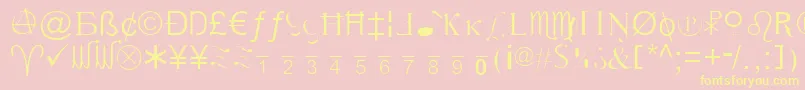 Xcryptv2l Font – Yellow Fonts on Pink Background