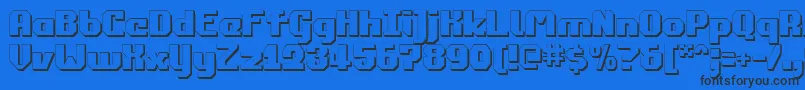 Commonv23D Font – Black Fonts on Blue Background