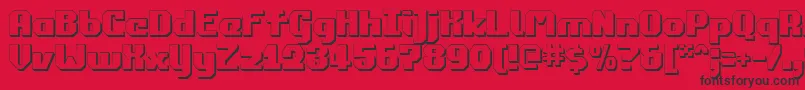 Commonv23D Font – Black Fonts on Red Background