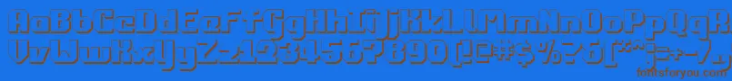 Шрифт Commonv23D – коричневые шрифты на синем фоне