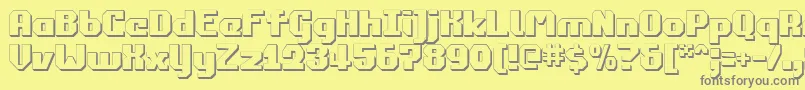 Шрифт Commonv23D – серые шрифты на жёлтом фоне