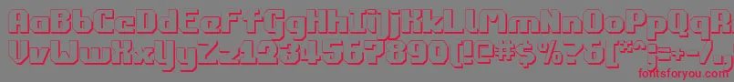 フォントCommonv23D – 赤い文字の灰色の背景