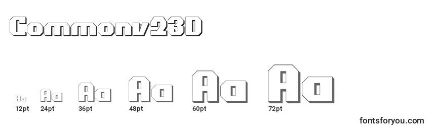 Commonv23D Font Sizes