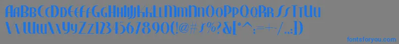 Studebakernf Font – Blue Fonts on Gray Background