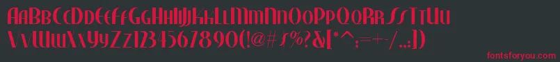 Studebakernf Font – Red Fonts on Black Background