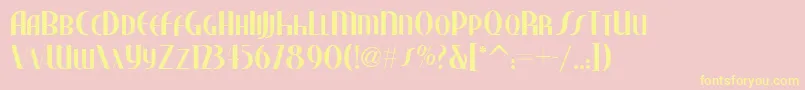 Studebakernf Font – Yellow Fonts on Pink Background