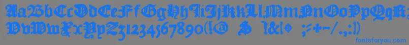 DkCourant Font – Blue Fonts on Gray Background