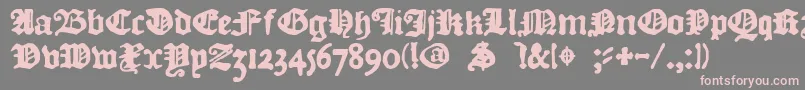 フォントDkCourant – 灰色の背景にピンクのフォント