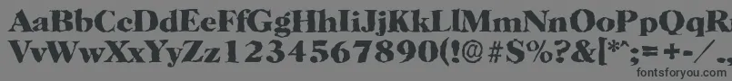 フォントHorshamrandomXboldRegular – 黒い文字の灰色の背景