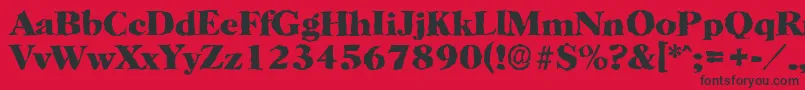 HorshamrandomXboldRegular Font – Black Fonts on Red Background