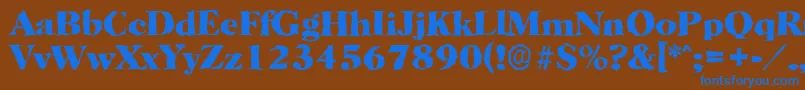 HorshamrandomXboldRegular Font – Blue Fonts on Brown Background