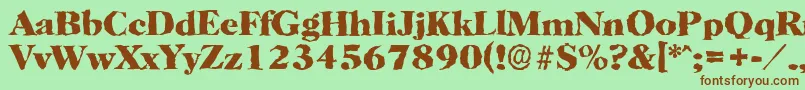 HorshamrandomXboldRegular Font – Brown Fonts on Green Background