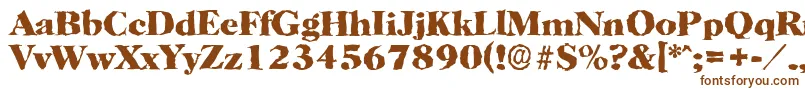 HorshamrandomXboldRegular-fontti – ruskeat fontit valkoisella taustalla