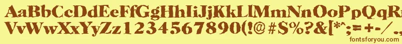 HorshamrandomXboldRegular Font – Brown Fonts on Yellow Background