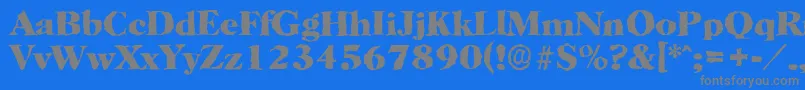 HorshamrandomXboldRegular Font – Gray Fonts on Blue Background