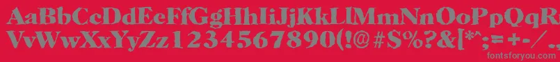 HorshamrandomXboldRegular Font – Gray Fonts on Red Background