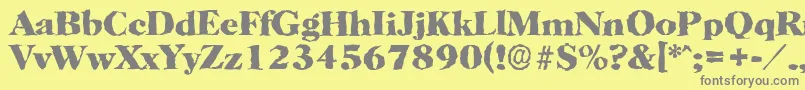 HorshamrandomXboldRegular Font – Gray Fonts on Yellow Background