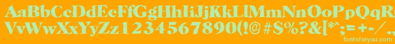 HorshamrandomXboldRegular Font – Green Fonts on Orange Background