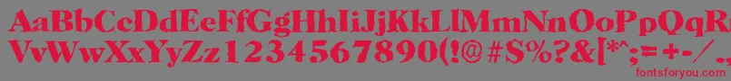 HorshamrandomXboldRegular Font – Red Fonts on Gray Background