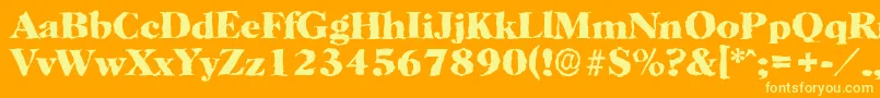 HorshamrandomXboldRegular Font – Yellow Fonts on Orange Background